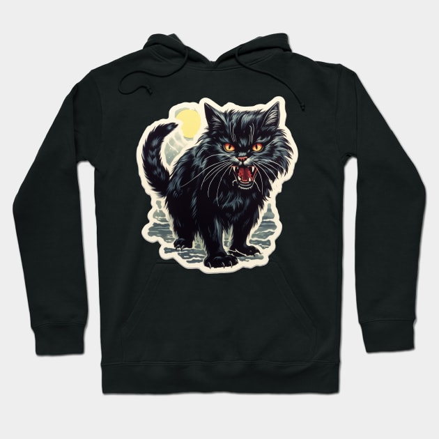 Angry Black Cat Hoodie by ChillxWave